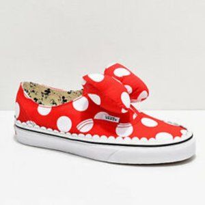RARE Vans x Disney Minnie Bow Slip-on Shoes Sz 5